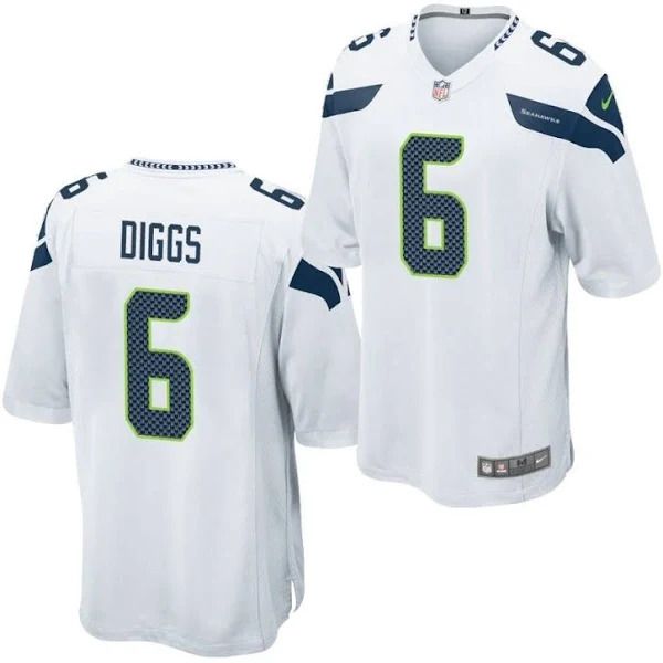 Men Seattle Seahawks 6 Quandre Diggs Nike White Game NFL Jersey